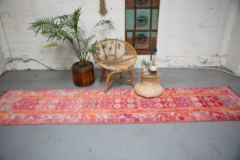 Vintage Kurdish Herki Runner 2.9ftx11.9ft