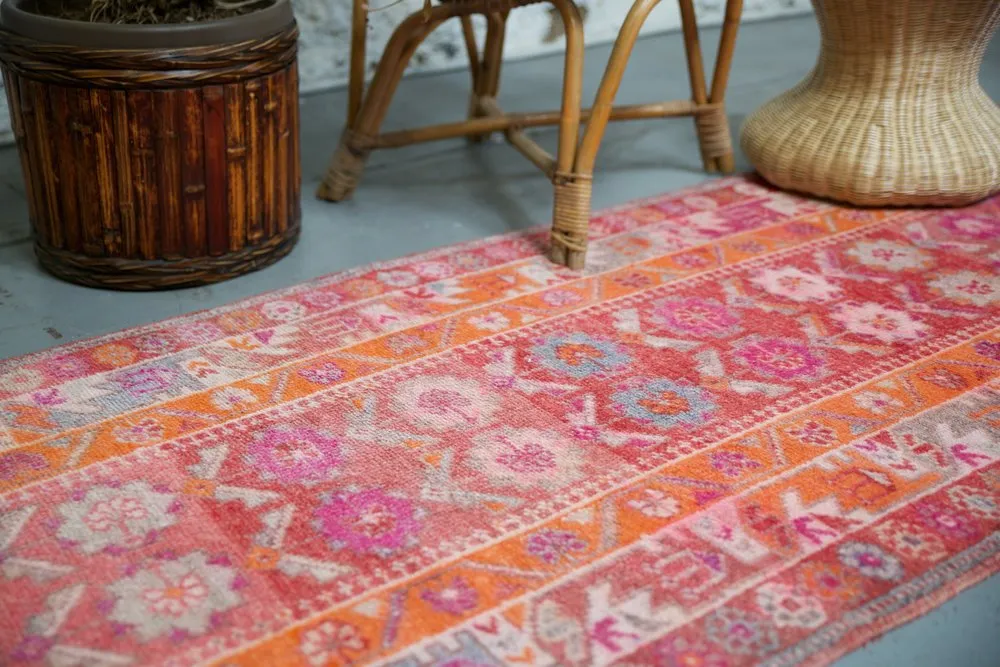 Vintage Kurdish Herki Runner 2.9ftx11.9ft