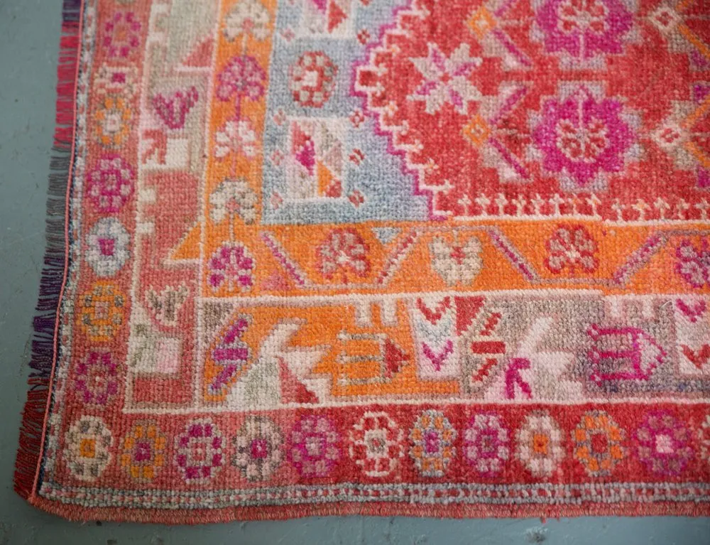 Vintage Kurdish Herki Runner 2.9ftx11.9ft