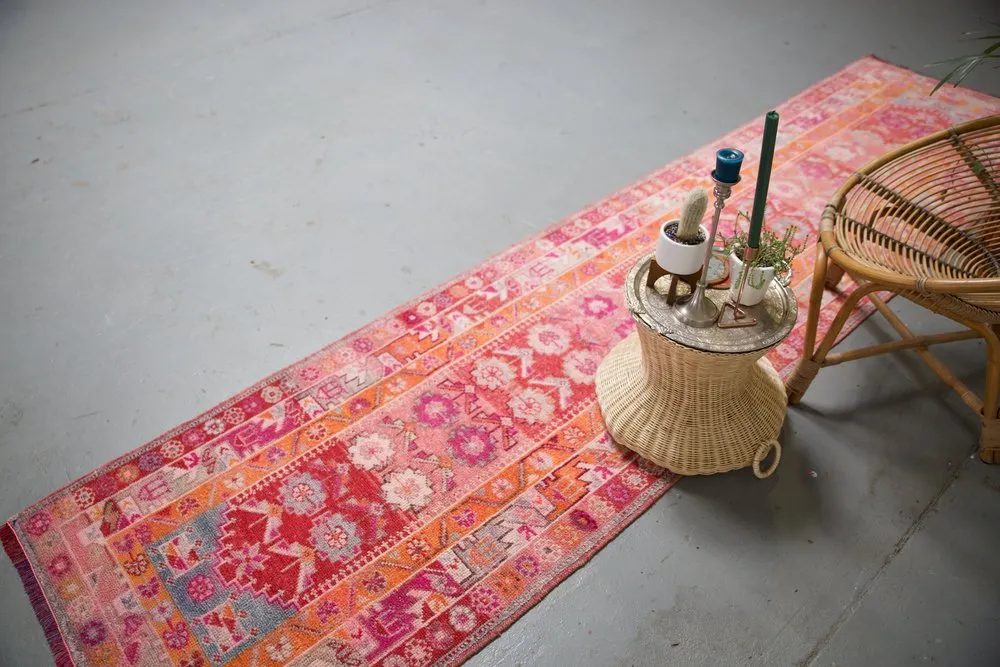 Vintage Kurdish Herki Runner 2.9ftx11.9ft